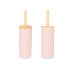 Toilet Brush Pink Wood Resin 10,2 x 38 x 10,2 cm (4 Units)