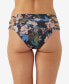 Фото #2 товара Juniors' Printed Matira Cutout Tropical Boulders Bikini Bottoms