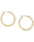 ფოტო #2 პროდუქტის Granulated Heart Hoop Earrings, 1-1/4"