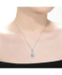 ფოტო #2 პროდუქტის Sterling Silver White Gold Plated Clear Cubic Zirconia Accent Drop Necklace