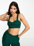 Kyo The Brand bralet co-ord in emerald green