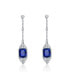 Dazzling Sterling Silver & White Gold-Plated Cubic Zirconia Drop Earrings