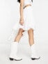 Фото #4 товара Stradivarius STR asymmetric midi skirt in white