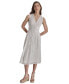 ფოტო #1 პროდუქტის Women's Shadow Striped Dot Jacquard Midi Dress