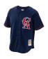 Фото #3 товара Men's Bo Jackson Navy California Angels Cooperstown Collection Mesh Batting Practice Button-Up Jersey