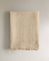 Фото #8 товара Fringed linen throw