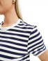 Фото #8 товара Vero Moda Maternity mini t-shirt dress in navy and white stripe