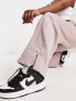 Фото #3 товара Nike Mini Swoosh wide leg joggers in taupe