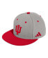 Фото #1 товара Men's Gray Indiana Hoosiers On-Field Baseball Fitted Hat