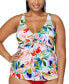 ფოტო #1 პროდუქტის Plus Size Muna Tankini Top