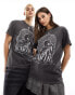 Фото #1 товара Reclaimed Vintage unisex licensed Casper t-shirt in washed charcoal