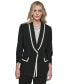ფოტო #1 პროდუქტის Women's Tipped Shawl Collar Blazer