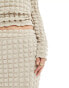 Vero Moda textured midi skirt co-ord in beige Серый, M - фото #8