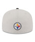 Фото #5 товара Men's Stone, Black Pittsburgh Steelers 2023 NFL Draft On Stage 59FIFTY Fitted Hat