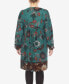 Фото #2 товара Plus Size Paisley Flower Embroidered Sweater Dress