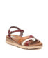 Фото #2 товара Women's Low Wedge Strappy Sandals By