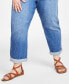 Plus Size Mid-Rise Girlfriend Jeans, Created for Macy's