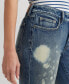 Women's Bleach-Splattered Ankle Jeans