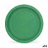 Plate set Algon Disposable Cardboard Green 10 Pieces 20 x 20 x 1,5 cm (36 Units)
