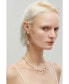 ფოტო #3 პროდუქტის Sterling Silver Teardrop Aurora Borealis Cubic Zirconia Necklace