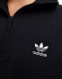 adidas Originals Essentials half zip sweatshirt in black