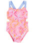 Baby Palm Print 1-Piece Cut-Out Swimsuit 3M