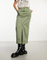 Cotton On ryder utility maxi skirt in khaki