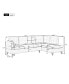 Фото #2 товара 97.2" Modern Linen Fabric Sofa, L-Shaped Couch With Chaise Lounge, Sectional Sofa With One