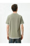 4sam10271hk 876 Haki Erkek Jersey Kısa Kollu Basic T-shirt