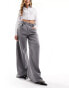 Фото #1 товара ASOS DESIGN premium wide leg jean with soft pleats in grey