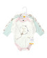 ფოტო #2 პროდუქტის Baby Girls Cotton Long-Sleeve Bodysuits, Enchanted Forest Dream, 3-Pack