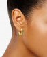 ფოტო #2 პროდუქტის Medium Hoop Earrings in 18k Gold-Plated Sterling Silver, Created for Macy's