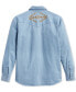 Фото #2 товара Men's Chandler Embroidered Long Sleeve Snap-Front Western Denim Shirt