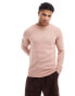 Фото #1 товара ASOS DESIGN ligthweight brushed knitted jumper in pink