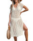 Фото #1 товара Women's Short Sleeve Cut-Out Cover-Up Dress