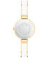 ფოტო #3 პროდუქტის Women's Moda Swiss Quartz White Ceramic Yellow PVD Bangle Watch 24mm