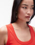 Фото #2 товара Topshop scoop neck crop vest in red