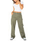 ფოტო #1 პროდუქტის Juniors' Curvy Wide-Leg Carpenter Jeans