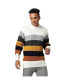 Men's Multicolor Contrast Panel Pullover Sweater