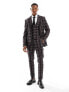 Фото #7 товара ASOS DESIGN superskinny suit jacket in dark green tartan check