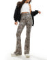 In The Style exclusive flared trousers in leopard print