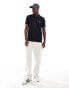 PS Paul Smith regular fit tipped polo with logo in navy