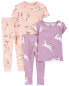 Фото #1 товара Baby 4-Piece 100% Snug Fit Cotton Pajamas 18M