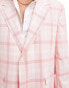 Viggo eriksen checked suit jacket in light pink