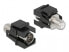 Delock 86855 - Flat - Black - F connector - Female - Female - Coaxial