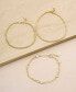 ფოტო #2 პროდუქტის Dainty 18K Gold Plated Chain Anklet Set