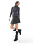 Фото #3 товара Monki shrunken hoodie top in black