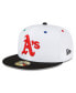 ფოტო #3 პროდუქტის Men's White, Black Oakland Athletics 1973 World Series Primary Eye 59FIFTY Fitted Hat