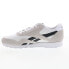 Фото #10 товара Reebok Classic Nylon Mens White Suede Lace Up Lifestyle Sneakers Shoes