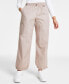 Фото #1 товара Juniors' Cotton Parachute Wide-Leg Pants